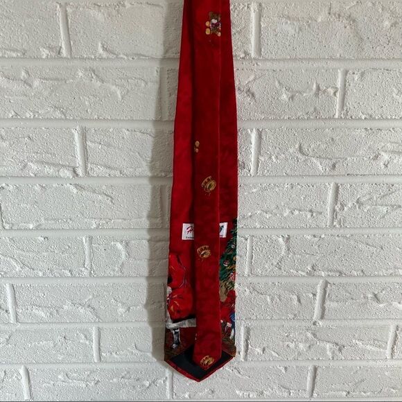 🚨4/$25 VINTAGE Christmas Silk Tie - Picture 7 of 8